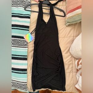 Chic Black Halter Dress